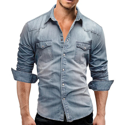 Men's Long Sleeve Shirt – Casual Button-Up Shirt for Work and Everyday Wear