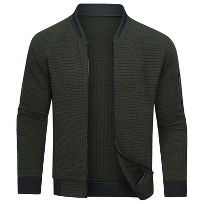 Men's Zip-Up Cardigan Grey – Stylish Knit Sweater for Casual Wear