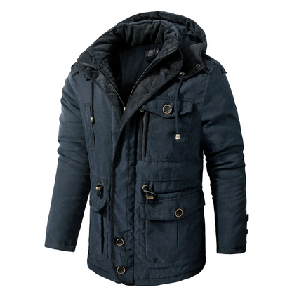 Men's Winter Jacket Hooded – Short Warm Stylish Coat for Cold Weather