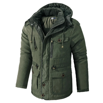 Men's Winter Jacket Hooded – Short Warm Stylish Coat for Cold Weather