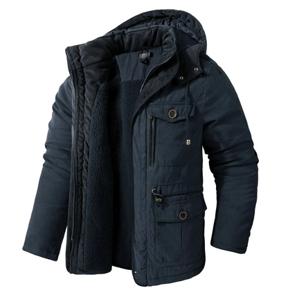 Men's Winter Jacket Hooded – Short Warm Stylish Coat for Cold Weather