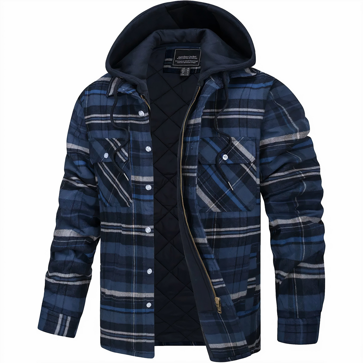 Men's Checked Jacket Black – Stylish Casual Outerwear for Everyday Wear