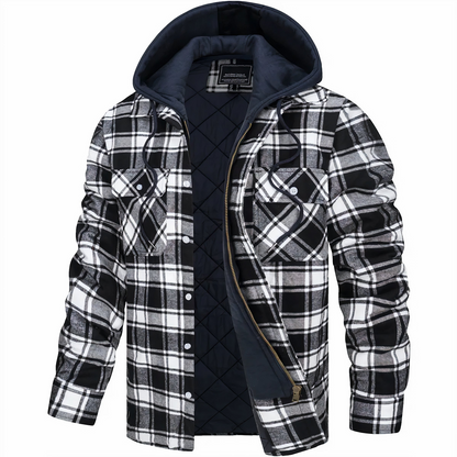 Men's Checked Jacket Black – Stylish Casual Outerwear for Everyday Wear