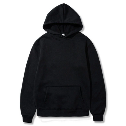 Men's Short Hoodie Black – Casual Lightweight Pullover for Everyday Wear