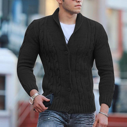 Men's Knitted Waistcoat Black – Stylish Knit Vest for Smart Casual Wear