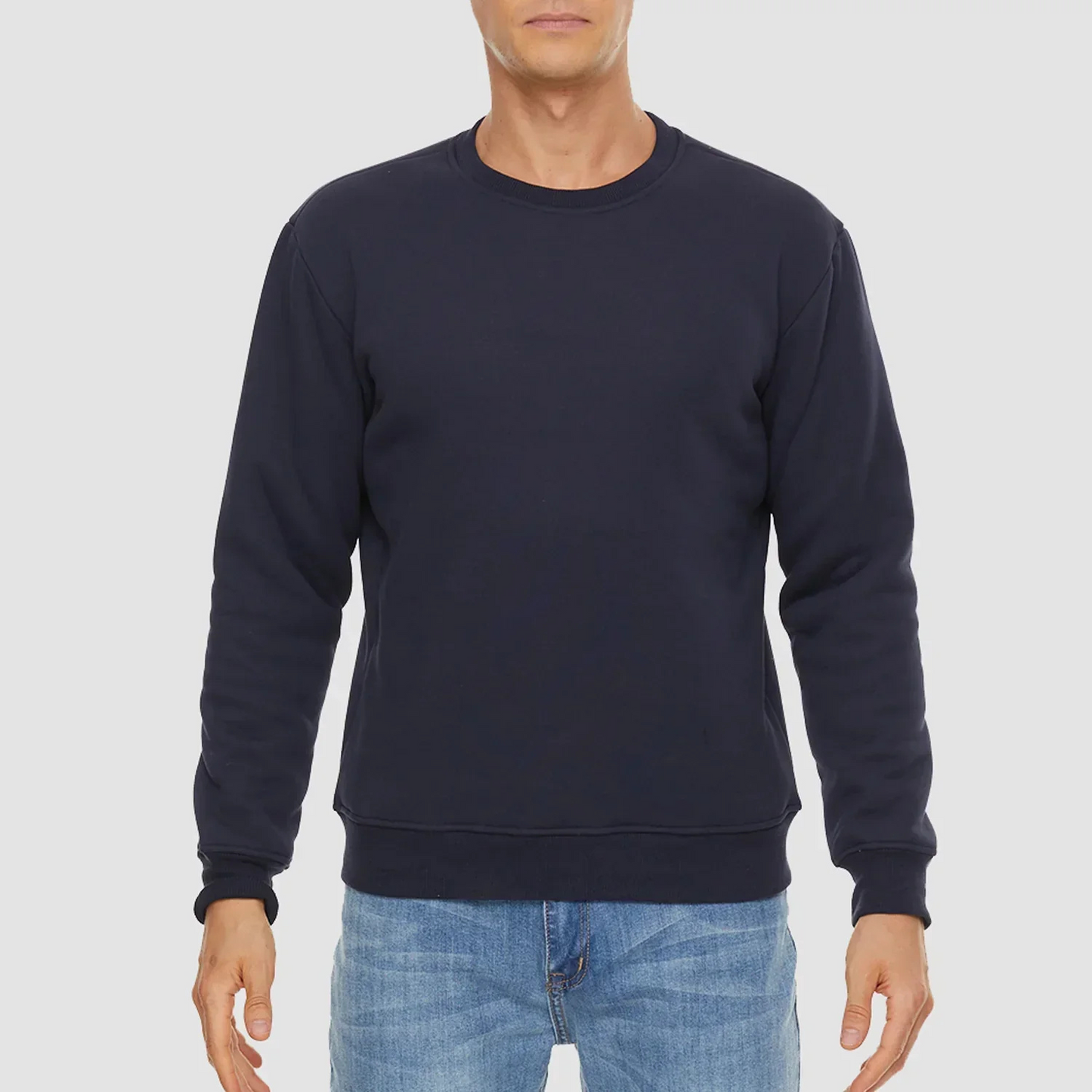 Men's Long Sleeve Sweatshirt Black – Cozy Casual Pullover for Everyday Wear