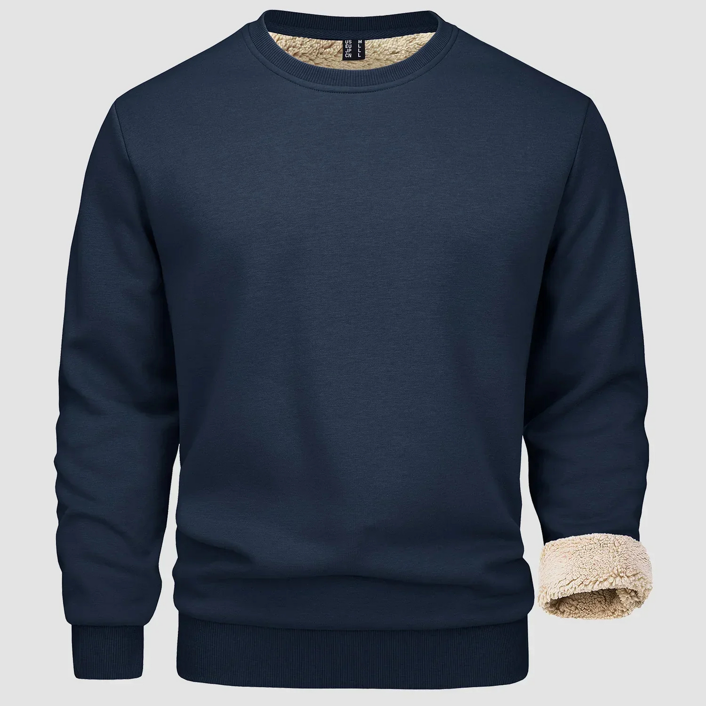 Men's Long Sleeve Sweatshirt Black – Cozy Casual Pullover for Everyday Wear