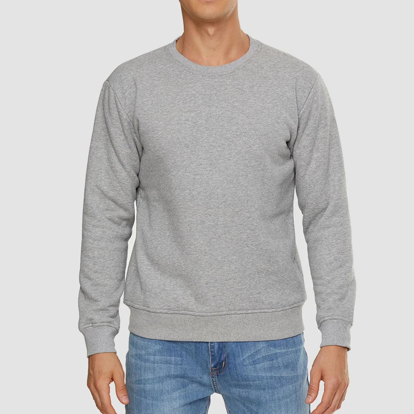 Men's Long Sleeve Sweatshirt Black – Cozy Casual Pullover for Everyday Wear