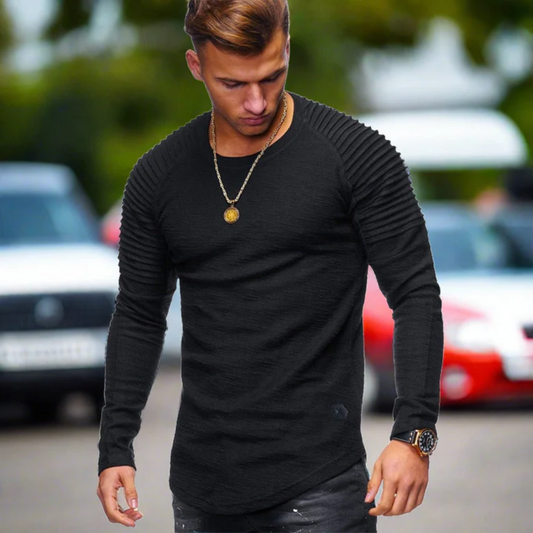 Men's Short Sweatshirt Black – Stylish Casual Pullover for Everyday Wear