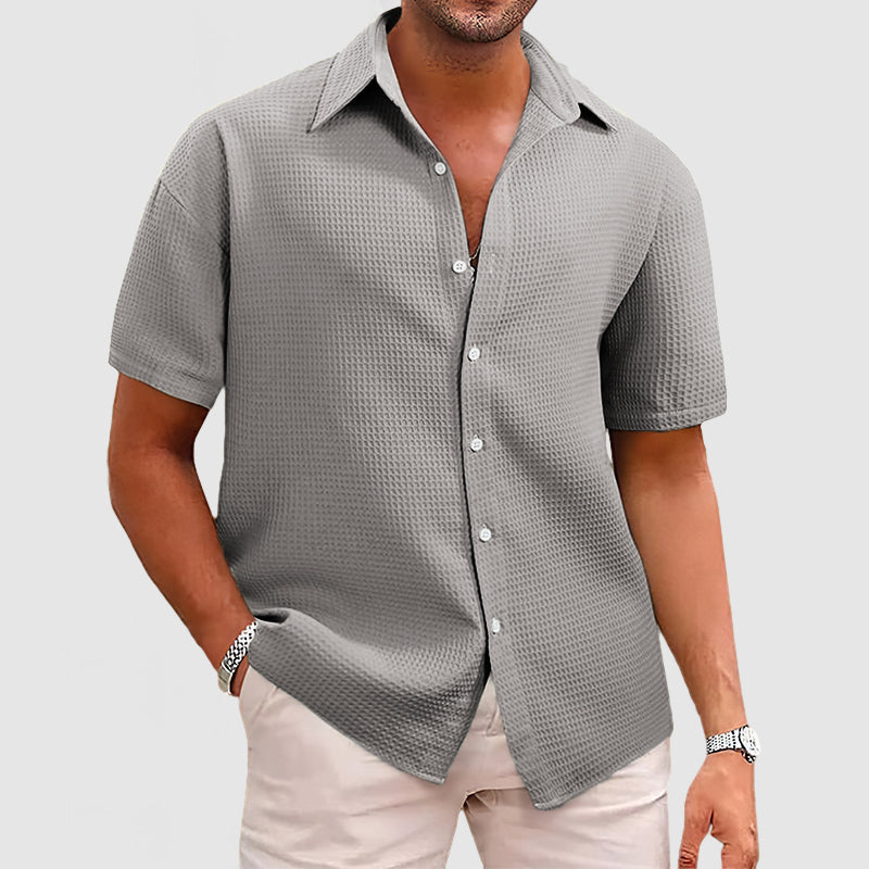 Men's Short Sleeve Casual Shirt – Lightweight Cotton Summer Top