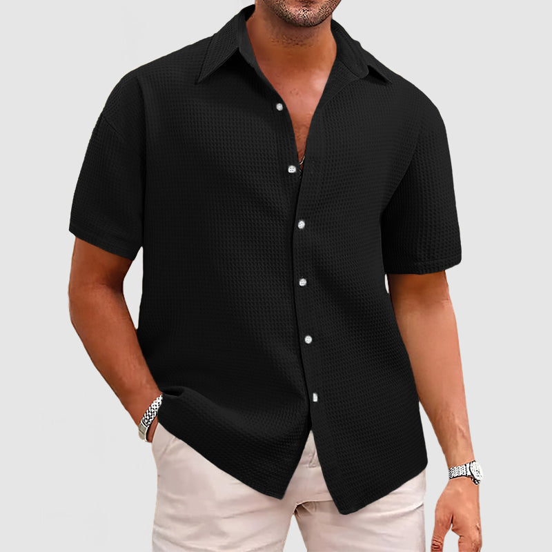 Men's Short Sleeve Casual Shirt – Lightweight Cotton Summer Top