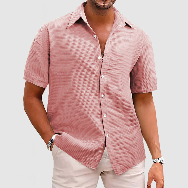 Men's Short Sleeve Casual Shirt – Lightweight Cotton Summer Top