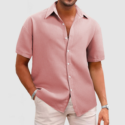 Men's Short Sleeve Casual Shirt – Lightweight Cotton Summer Top