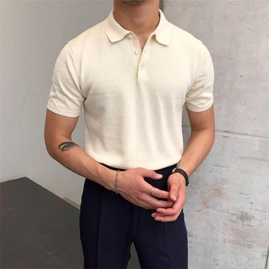 Men's Short Sleeve Polo Shirt – Elegant Casual Wear for Summer Style