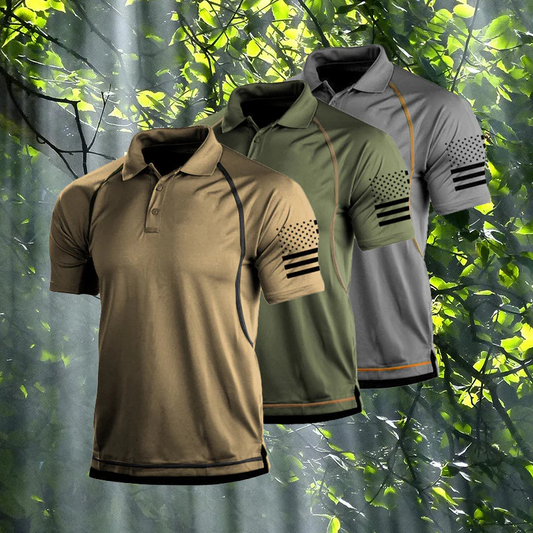 Men's Polo Shirt Short Sleeve – Stylish Green Casual Top for Everyday Wear