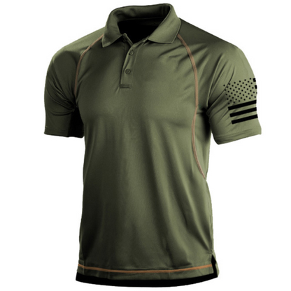 Men's Polo Shirt Short Sleeve – Stylish Green Casual Top for Everyday Wear