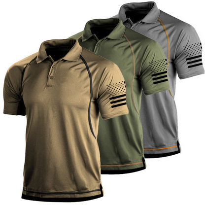 Men's Polo Shirt Short Sleeve – Stylish Green Casual Top for Everyday Wear