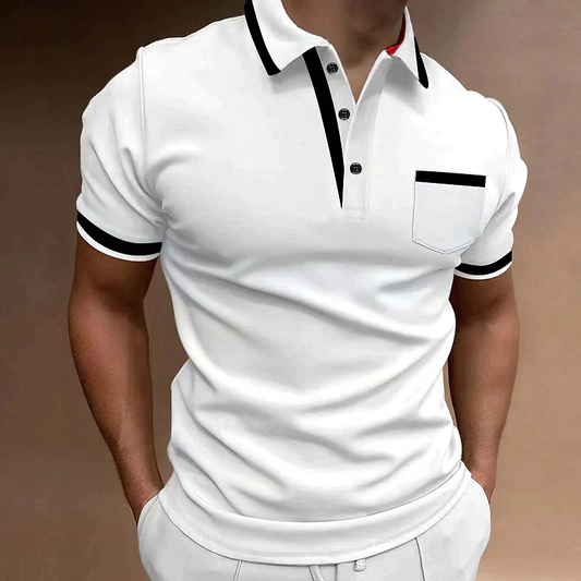 Men's Polo Shirt Red – Short Sleeve Casual Top for Summer Style