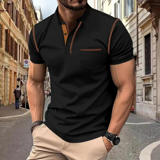 Men's Polo Shirt Black – Short Sleeve Casual Top for Everyday Wear