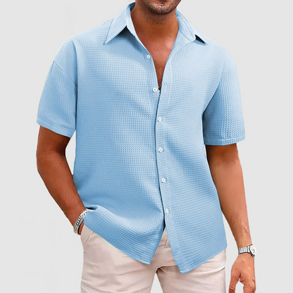 Men's Short Sleeve Casual Shirt – Lightweight Cotton Summer Top