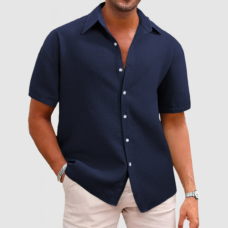 Men's Short Sleeve Casual Shirt – Lightweight Cotton Summer Top