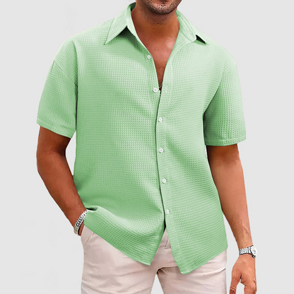 Men's Short Sleeve Casual Shirt – Lightweight Cotton Summer Top