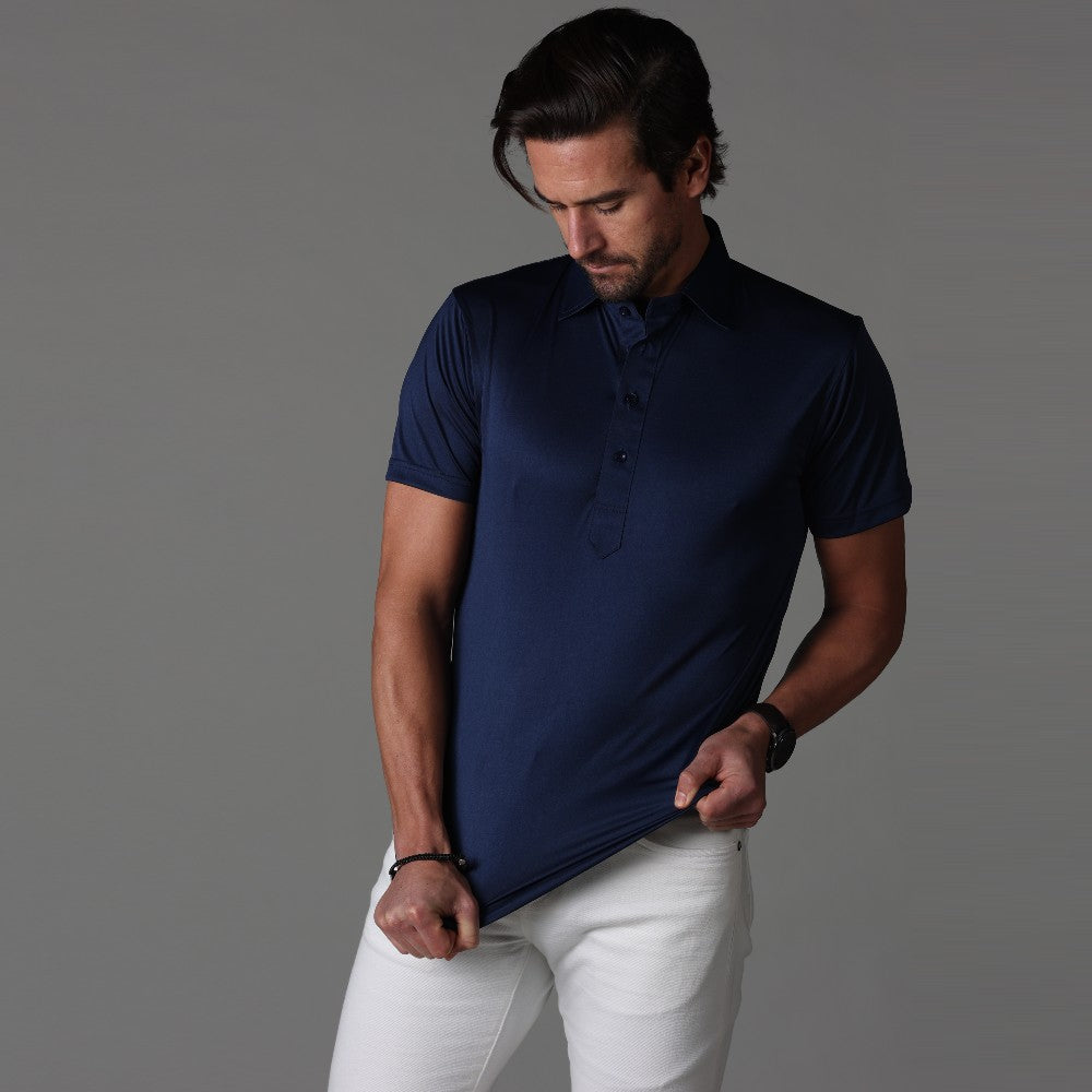 Men's Polo Shirt Short Sleeve – Classic White Cotton Casual Top for Summer