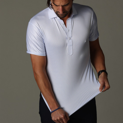 Men's Polo Shirt Short Sleeve – Classic White Cotton Casual Top for Summer