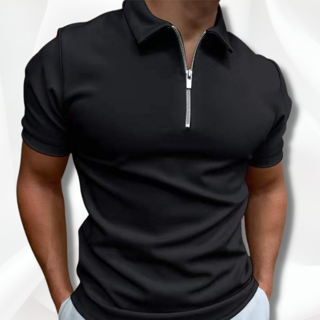 Men's Short Sleeve Polo Shirt White – Casual Cotton Polo for Summer Wear