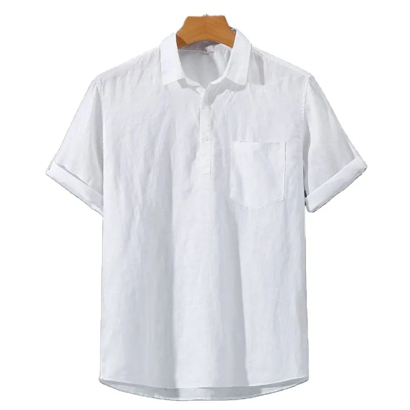 Men's Short Sleeve Polo Shirt – Classic White Casual Top for Summer Wear