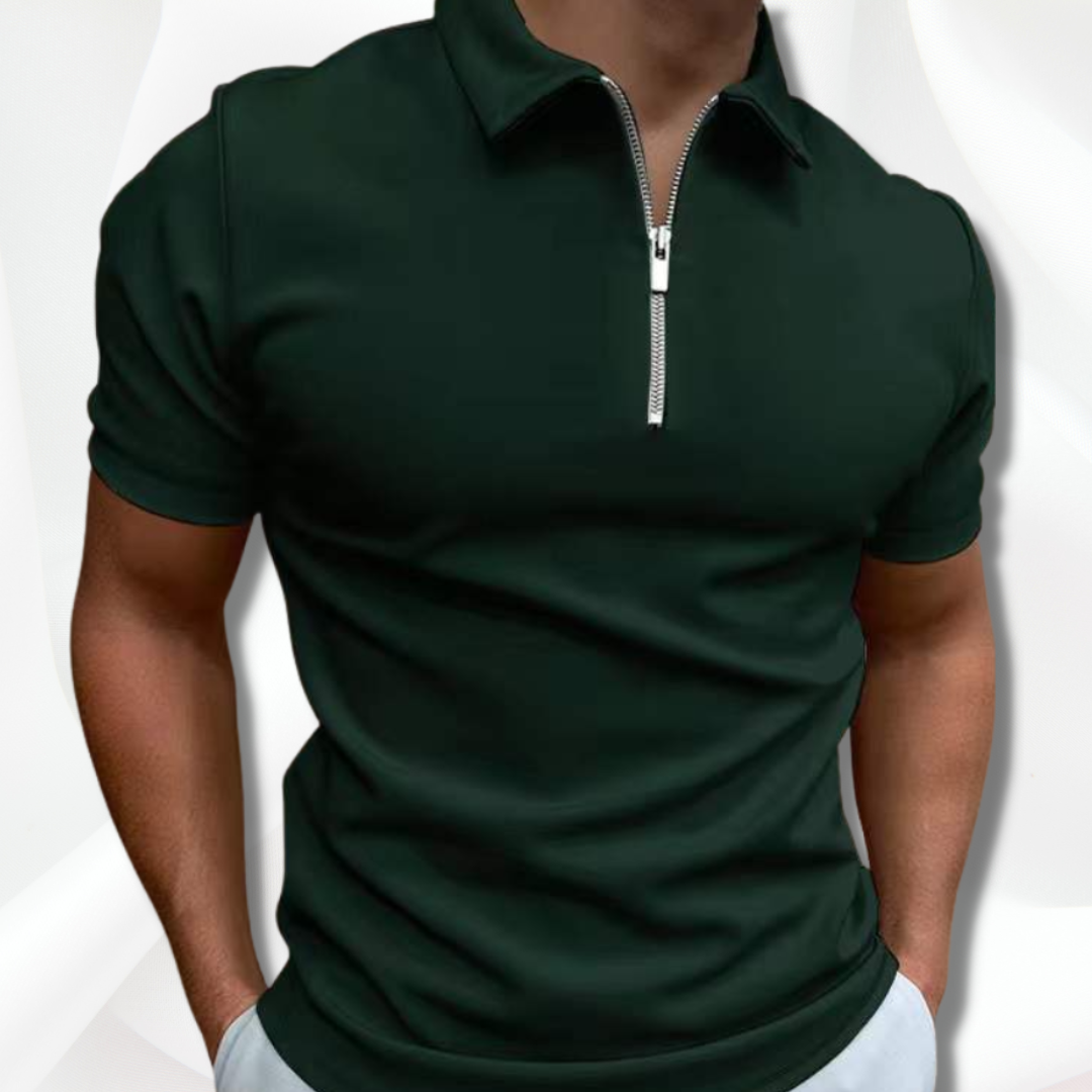 Men's Short Sleeve Polo Shirt White – Casual Cotton Polo for Summer Wear