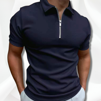 Men's Short Sleeve Polo Shirt White – Casual Cotton Polo for Summer Wear