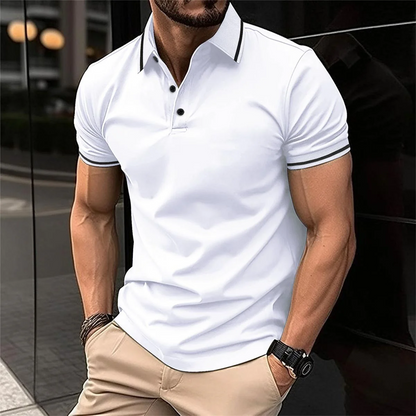 Men's Short Sleeve Polo Shirt – Classic Black Polo for Casual & Smart Wear