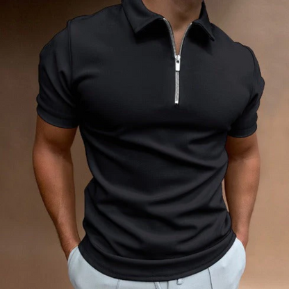 Men's Short Sleeve Polo Shirt – Classic White Cotton Polo for Casual Wear