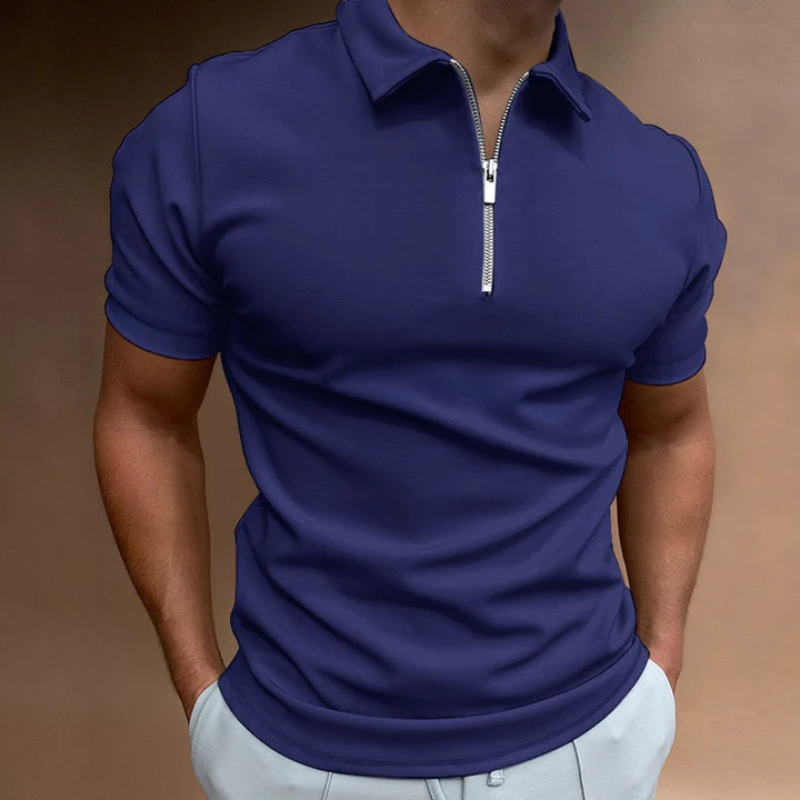 Men's Short Sleeve Polo Shirt – Classic White Cotton Polo for Casual Wear