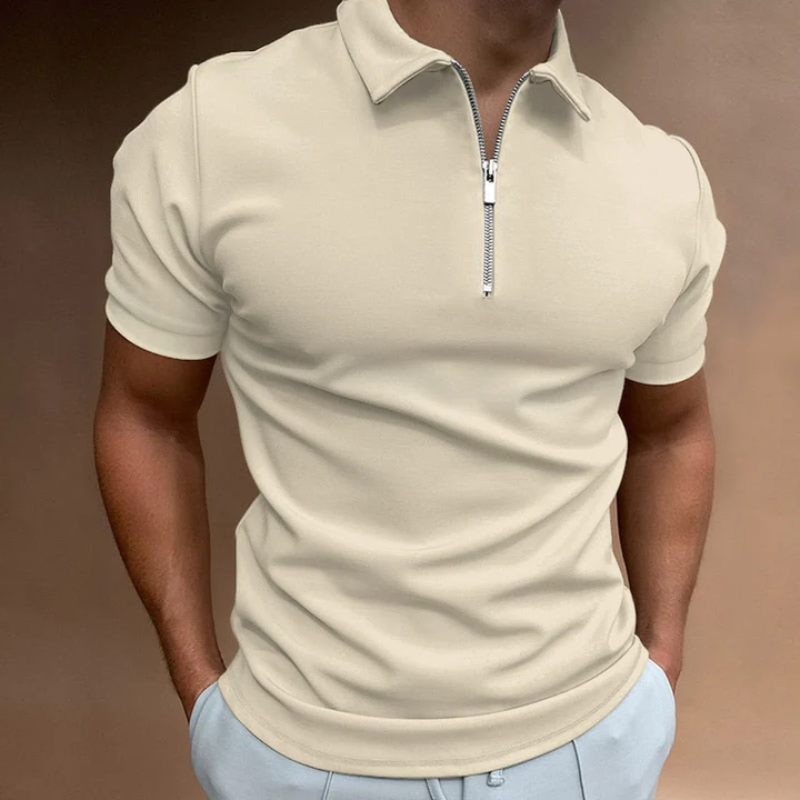 Men's Short Sleeve Polo Shirt – Classic White Cotton Polo for Casual Wear