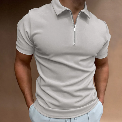 Men's Short Sleeve Polo Shirt – Classic White Cotton Polo for Casual Wear