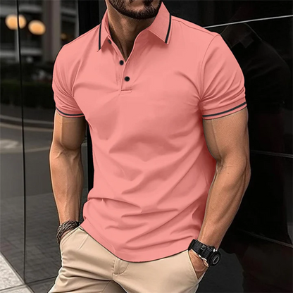 Men's Short Sleeve Polo Shirt White – Classic Fit Casual Wear for Summer