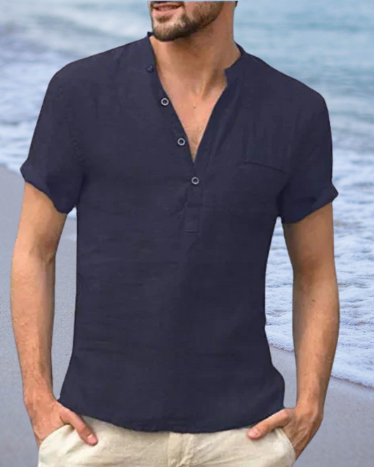 Men's Summer Short Sleeve Shirt – Lightweight Casual Top for Warm Weather