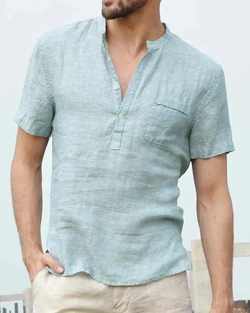 Men's Summer Short Sleeve Shirt – Lightweight Casual Top for Warm Weather