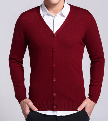 Men's Short Cardigan Black – Stylish Knit Sweater for Casual and Formal Wear