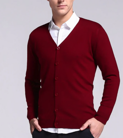 Men's Short Cardigan Black – Stylish Knit Sweater for Casual and Formal Wear