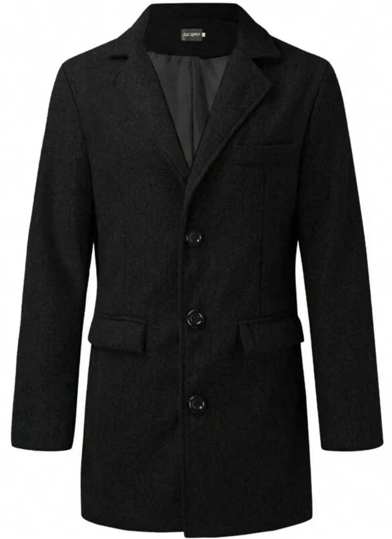 Men's Long Trench Coat – Stylish Winter Jacket for Cold Weather Fashion