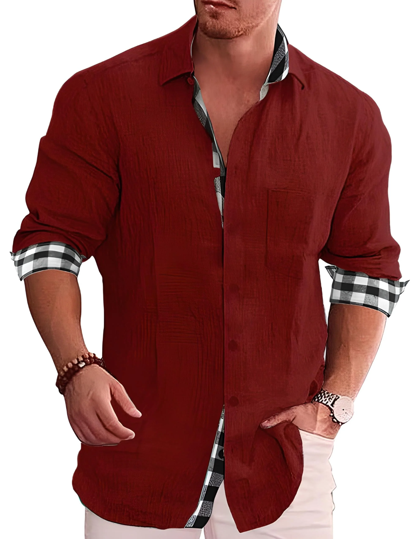 Men's Casual Long Sleeve Shirt – Stylish Cotton Shirt for Everyday Wear