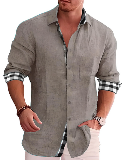 Men's Casual Long Sleeve Shirt – Stylish Cotton Shirt for Everyday Wear