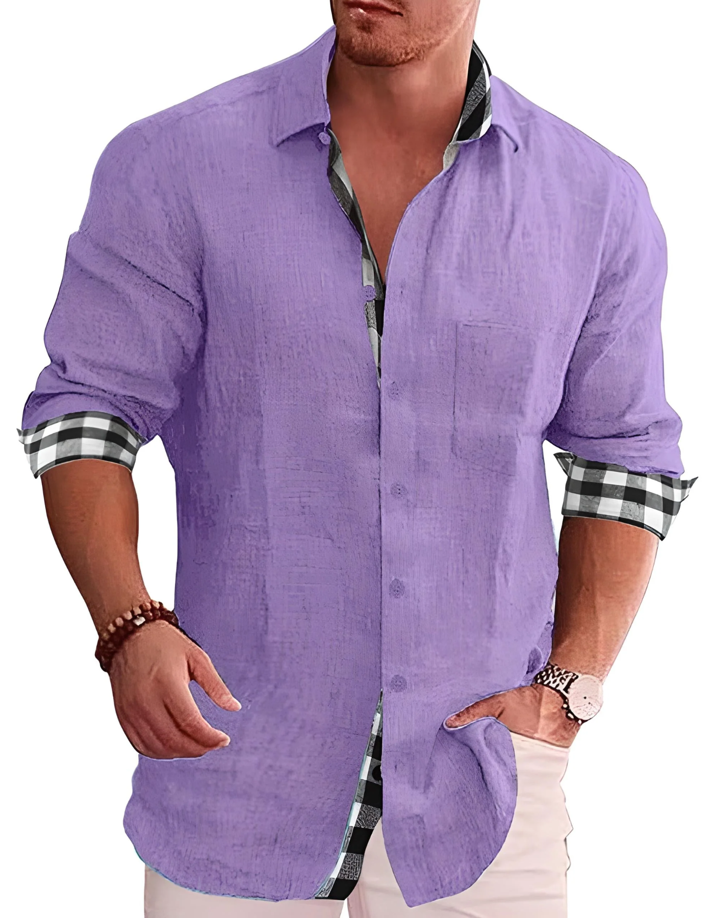 Men's Casual Long Sleeve Shirt – Stylish Cotton Shirt for Everyday Wear