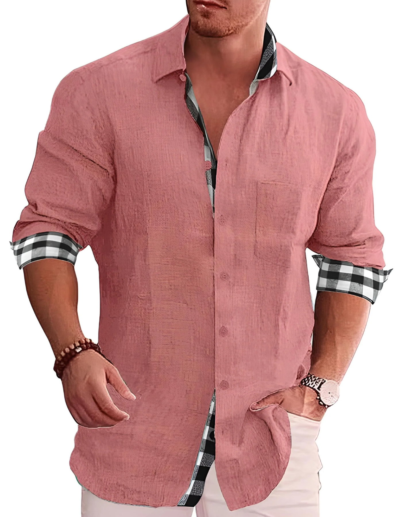 Men's Casual Long Sleeve Shirt – Stylish Cotton Shirt for Everyday Wear