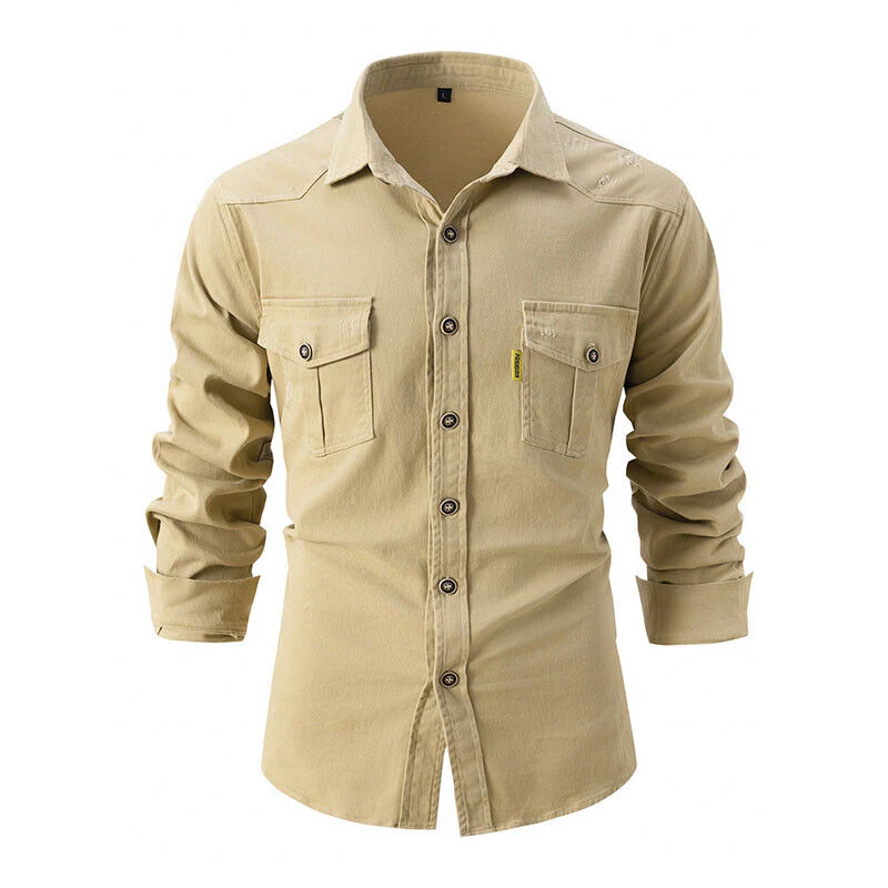 Men's Casual Long Sleeve Shirt – Comfortable Cotton Shirt for Everyday Wear