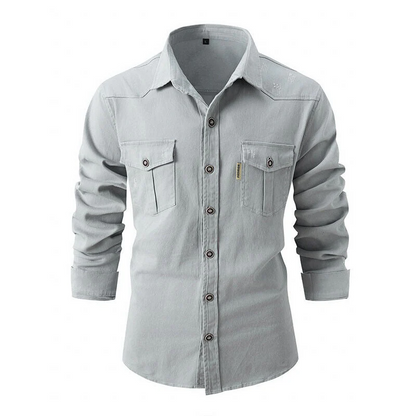 Men's Casual Long Sleeve Shirt – Comfortable Cotton Shirt for Everyday Wear