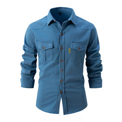 Men's Casual Long Sleeve Shirt – Comfortable Cotton Shirt for Everyday Wear